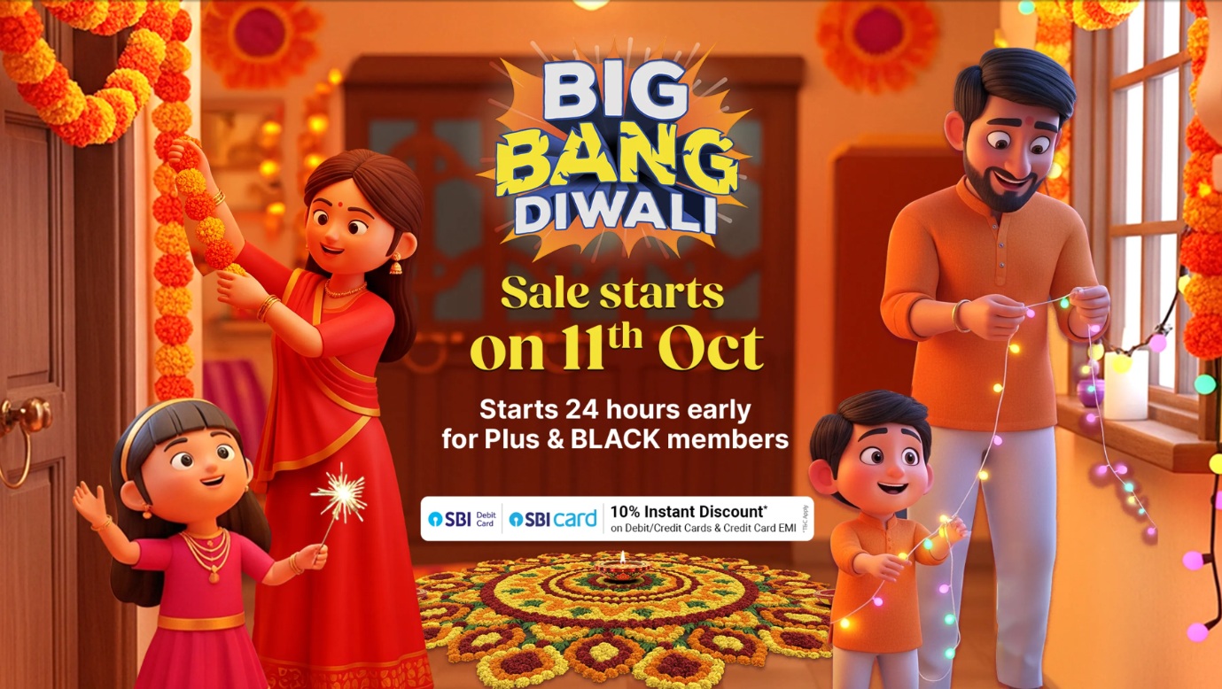 India Desire : Flipkart Big Bang Diwali Sale (Starts 11th Oct 2025) & Offers List: 90% Off Festive Mobile Deals + Bank Cards Discount